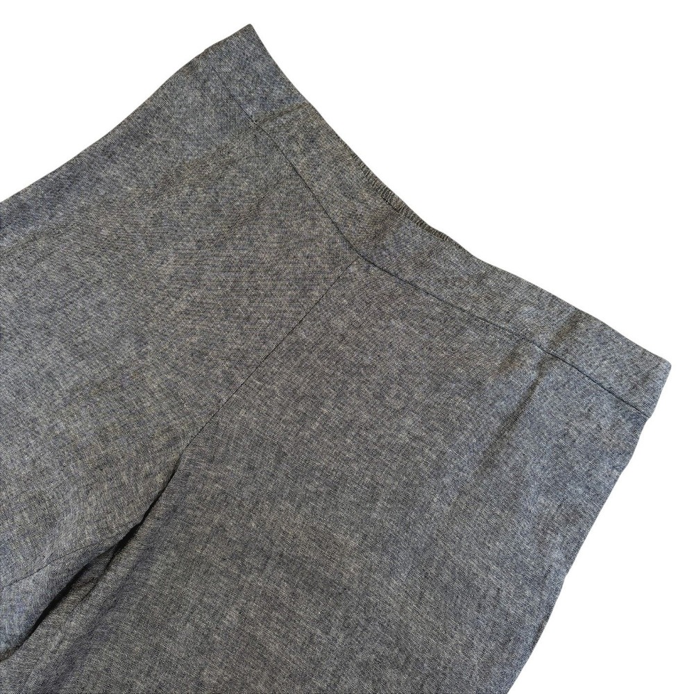 Lane Bryant Women Grey Linen Blend Wide Leg Pants Size 18 NWT